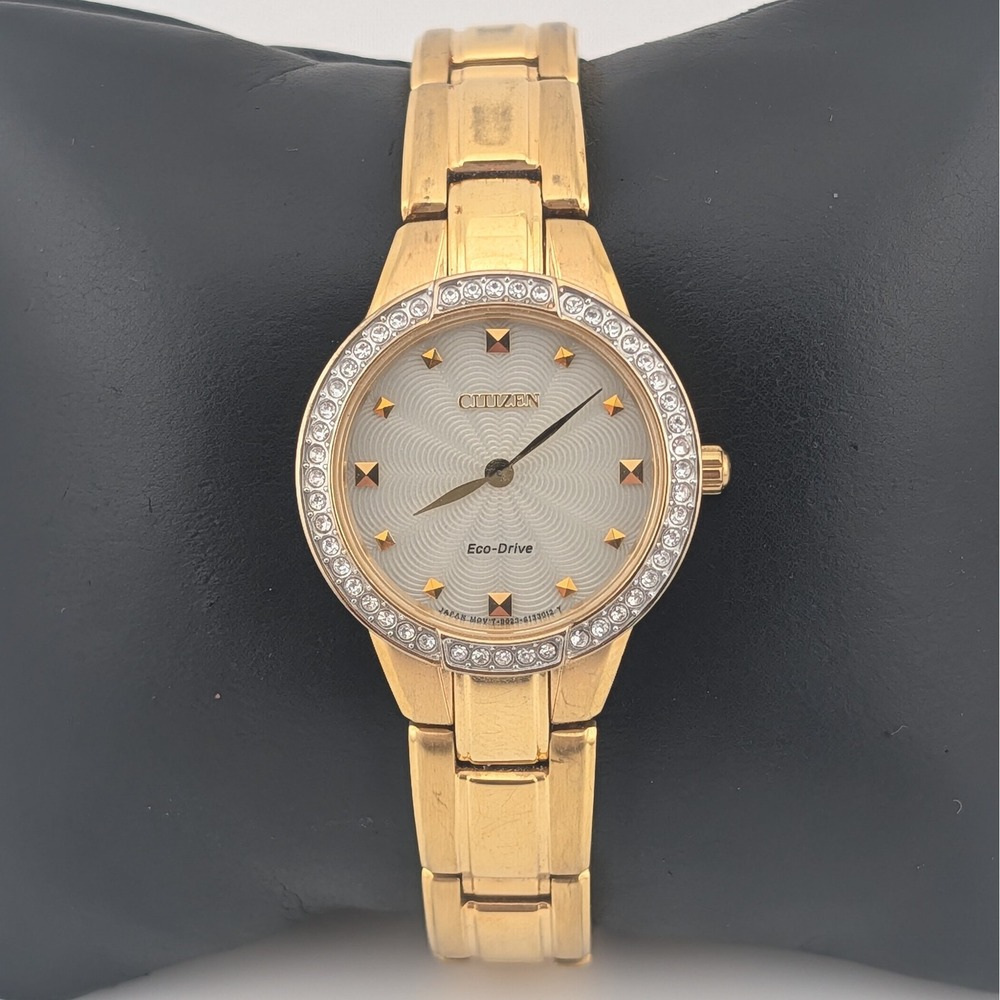 Citizen Silhouette Crystal Eco-Drive Women's Watch B023-S092990 Gold Tone